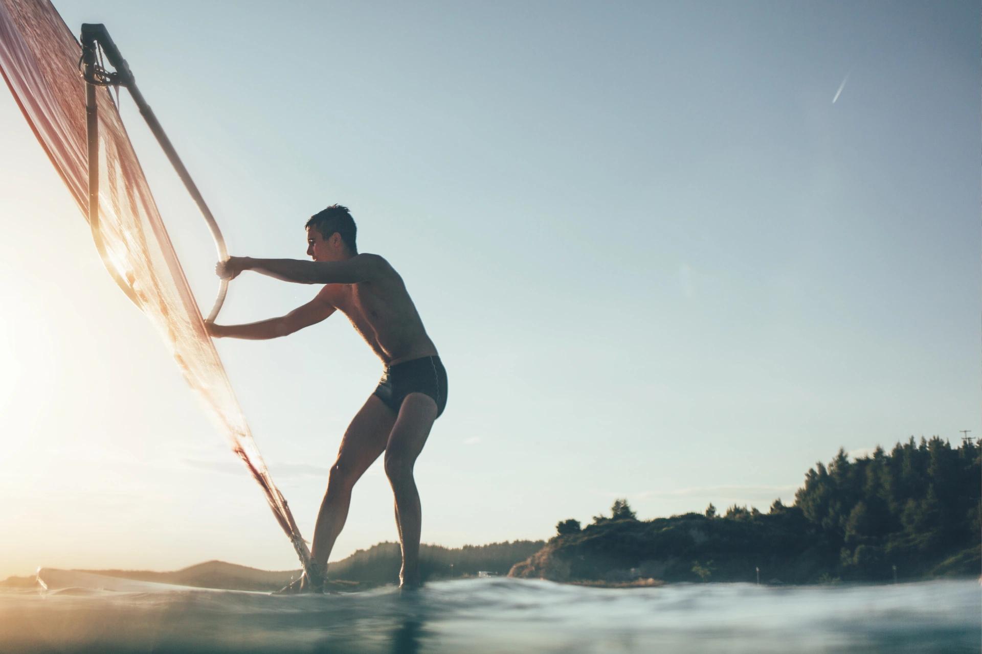 Planche à voile à Santa Giulia